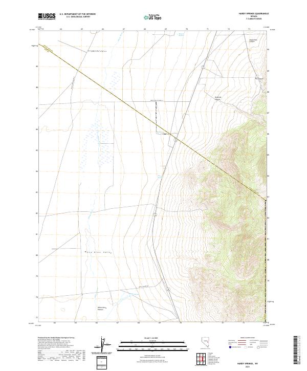US Topo 7.5-minute map for Hardy Springs NV
