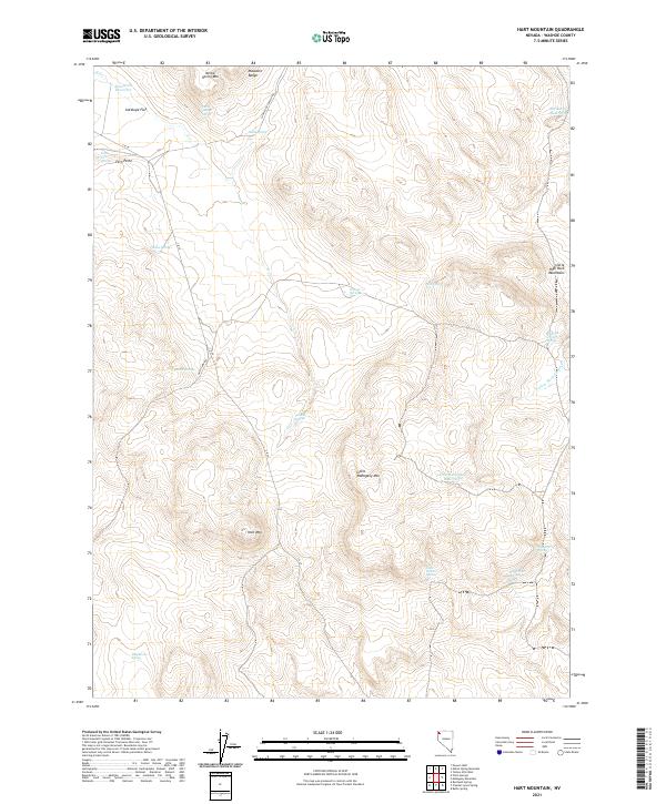 US Topo 7.5-minute map for Hart Mountain NV