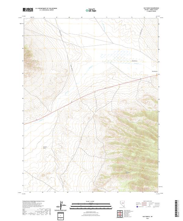 US Topo 7.5-minute map for Hay Ranch NV