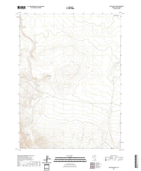 US Topo 7.5-minute map for Haystack Peak NV