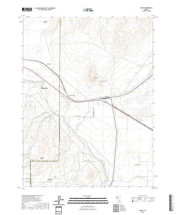 US Topo 7.5-minute map for Hazen NV