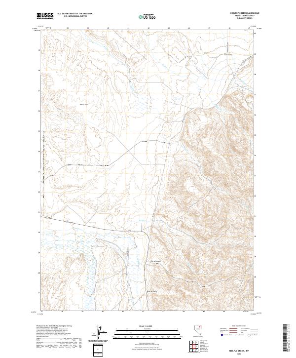 US Topo 7.5-minute map for Heelfly Creek NV