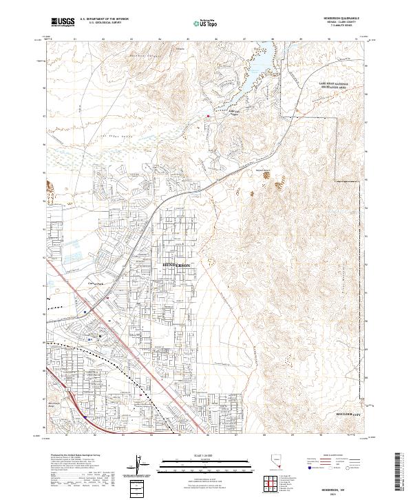 US Topo 7.5-minute map for Henderson NV