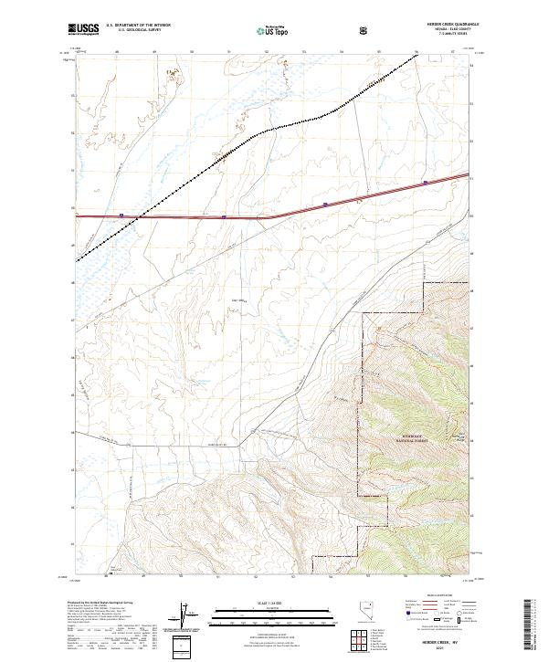 US Topo 7.5-minute map for Herder Creek NV