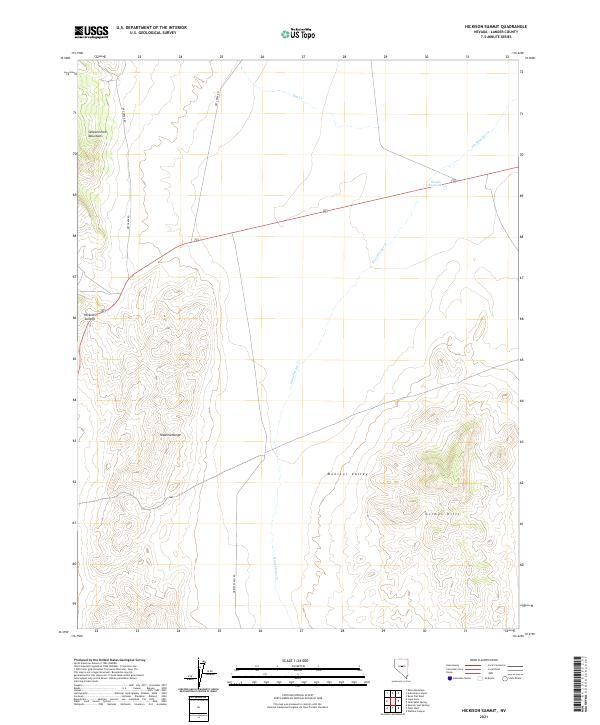 US Topo 7.5-minute map for Hickison Summit NV