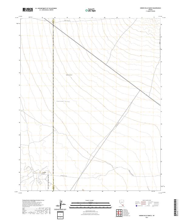 US Topo 7.5-minute map for Hidden Hills Ranch NV