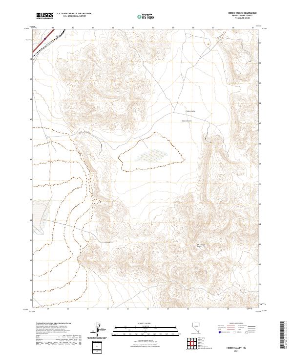 US Topo 7.5-minute map for Hidden Valley NV
