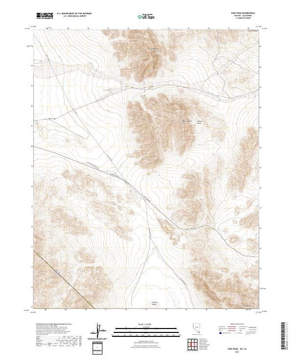 US Topo 7.5-minute map for High Peak NVCA