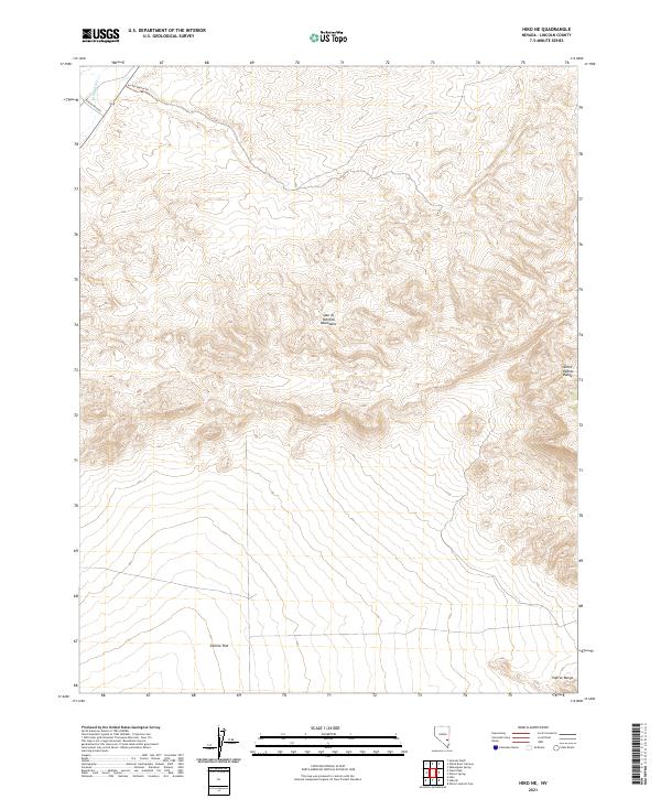 US Topo 7.5-minute map for Hiko NE NV