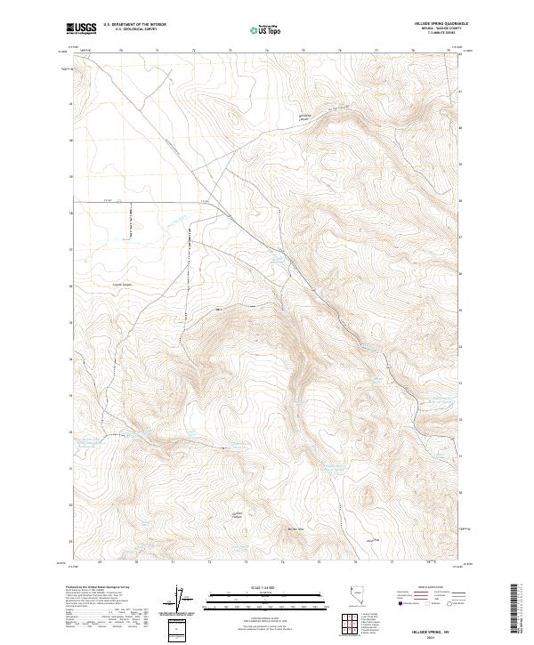 US Topo 7.5-minute map for Hillside Spring NV