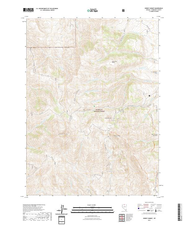 US Topo 7.5-minute map for Hinkey Summit NV