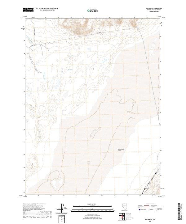 US Topo 7.5-minute map for Hog Spring NV