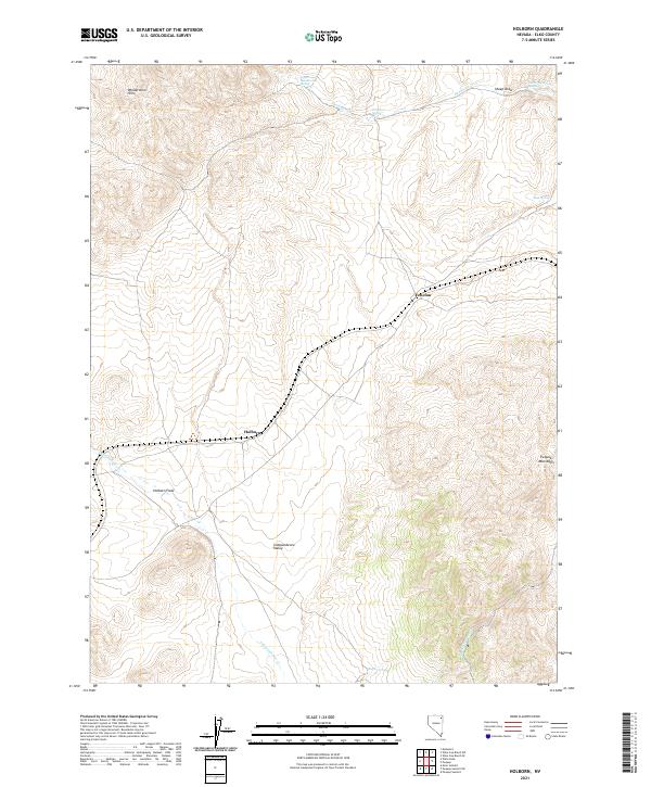 US Topo 7.5-minute map for Holborn NV