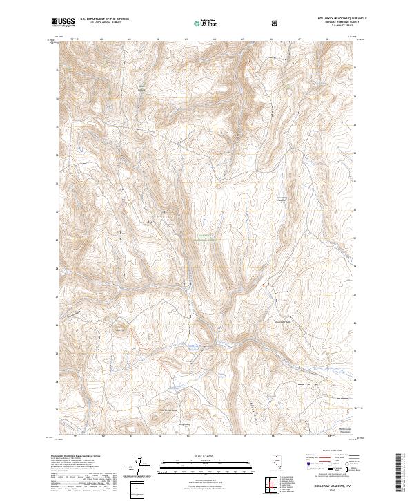 US Topo 7.5-minute map for Holloway Meadows NV