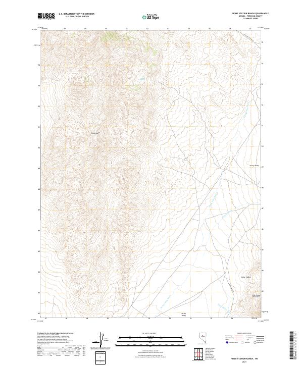 US Topo 7.5-minute map for Home Station Ranch NV