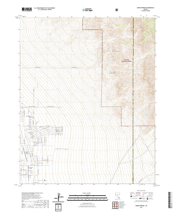 US Topo 7.5-minute map for Horse Springs NV