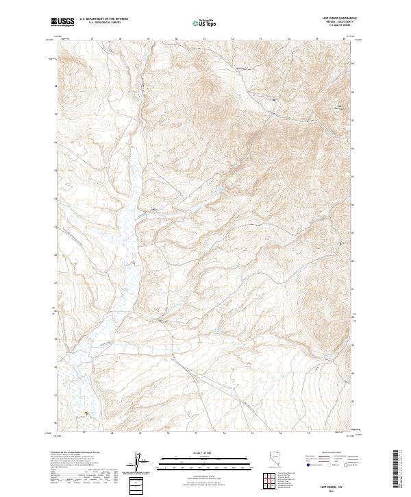 US Topo 7.5-minute map for Hot Creek NV