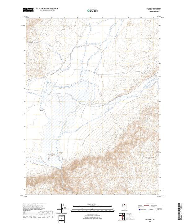 US Topo 7.5-minute map for Hot Lake NV
