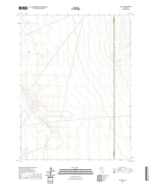 US Topo 7.5-minute map for Hot Pot NV