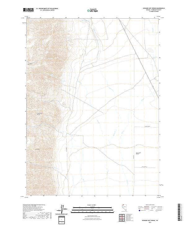 US Topo 7.5-minute map for Howard Hot Spring NV