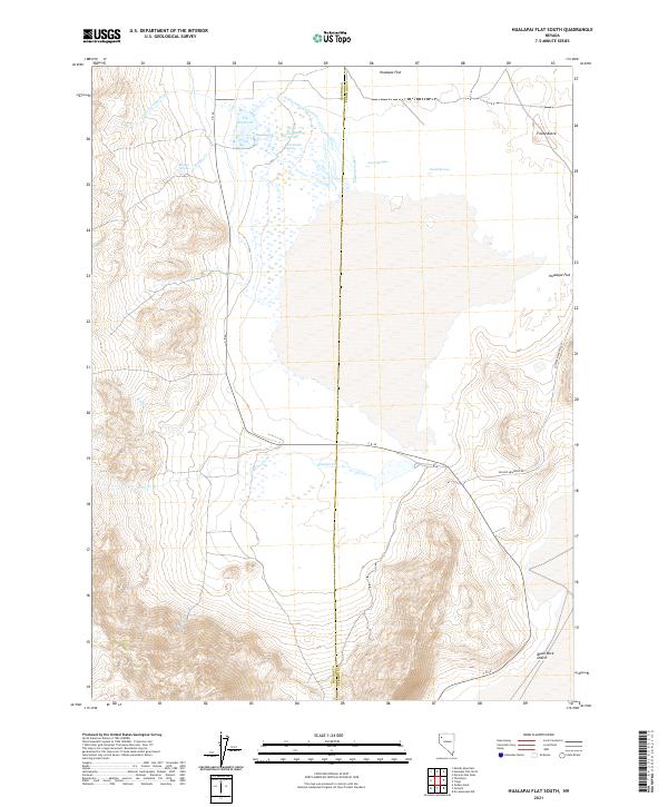 US Topo 7.5-minute map for Hualapai Flat South NV