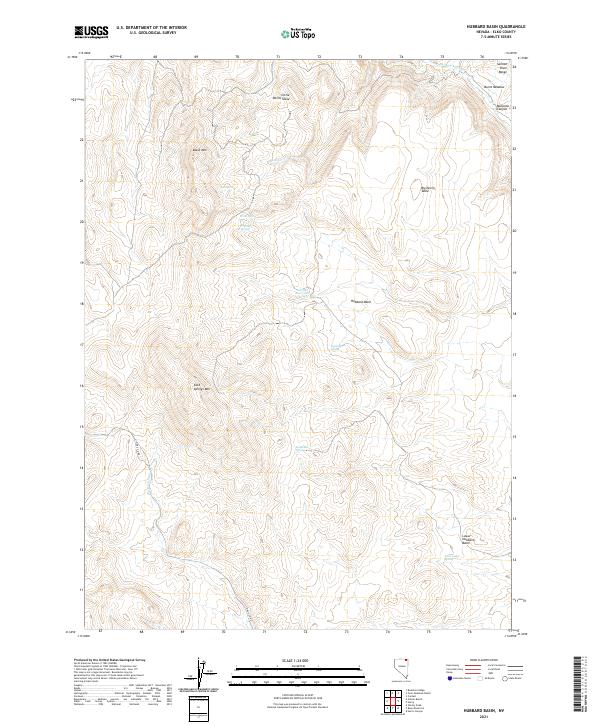 US Topo 7.5-minute map for Hubbard Basin NV