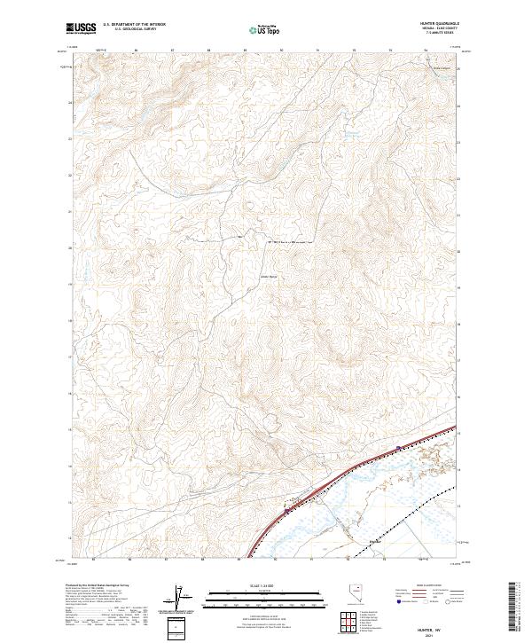 US Topo 7.5-minute map for Hunter NV