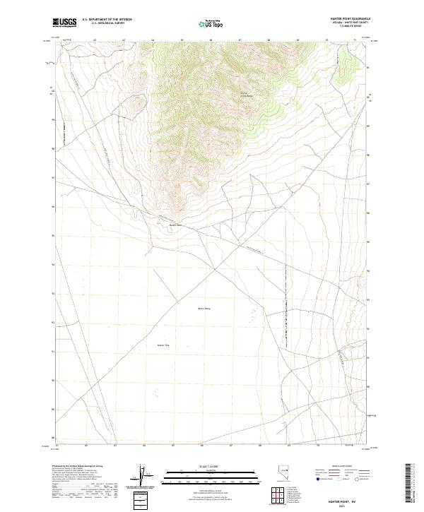 US Topo 7.5-minute map for Hunter Point NV