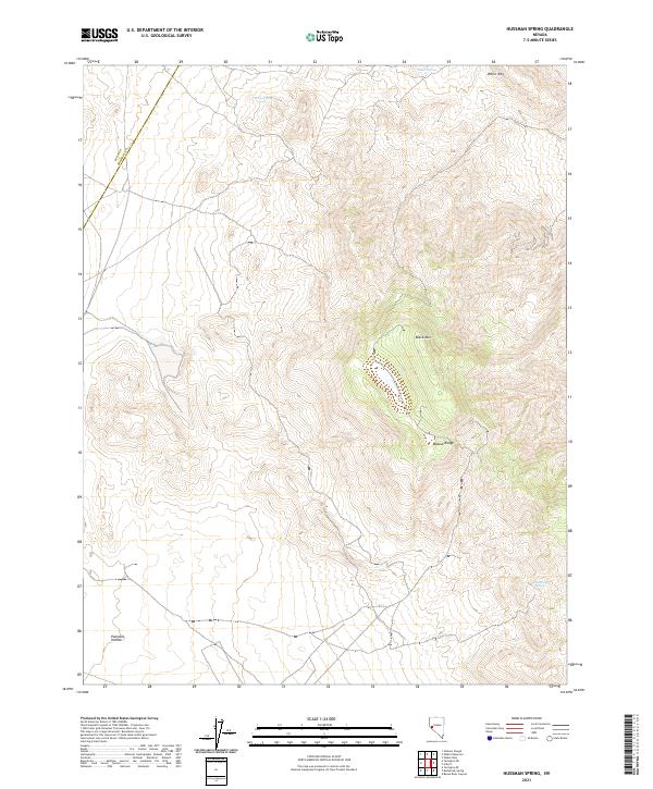 US Topo 7.5-minute map for Hussman Spring NV