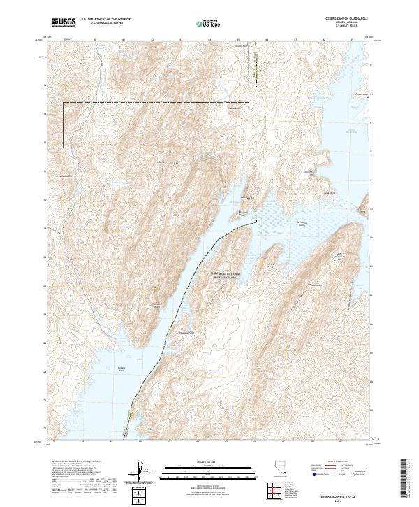 US Topo 7.5-minute map for Iceberg Canyon NVAZ