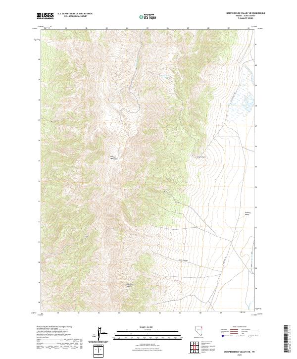 US Topo 7.5-minute map for Independence Valley NE NV