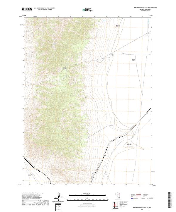 US Topo 7.5-minute map for Independence Valley SE NV