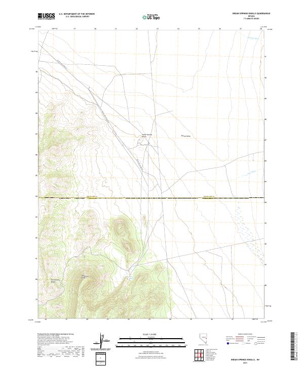US Topo 7.5-minute map for Indian Springs Knolls NV