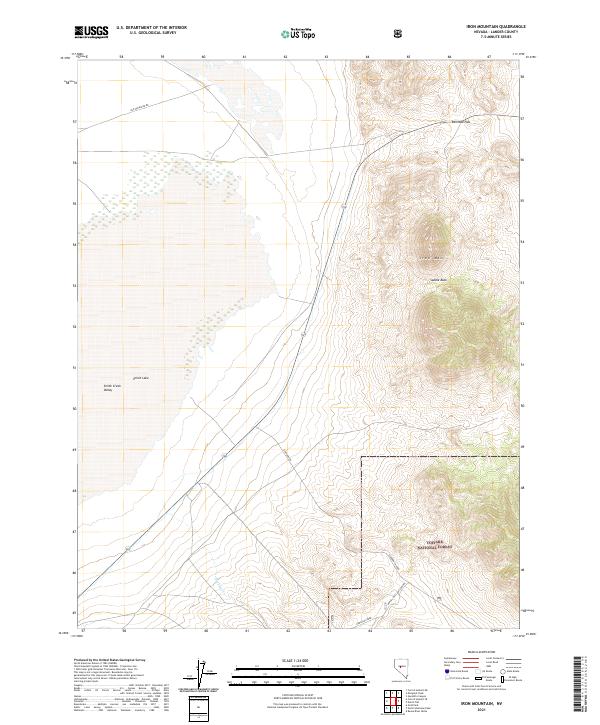 US Topo 7.5-minute map for Iron Mountain NV