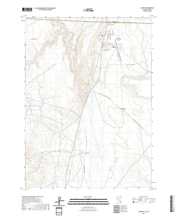US Topo 7.5-minute map for Jackpot NVID