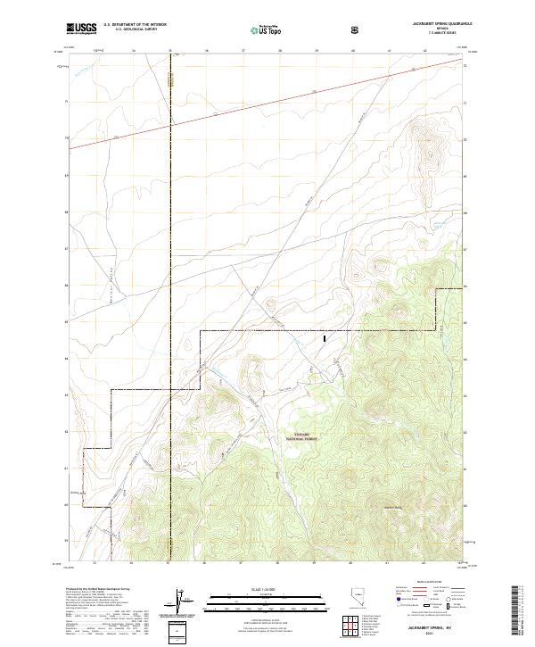 US Topo 7.5-minute map for Jackrabbit Spring NV