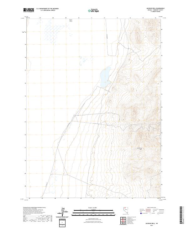 US Topo 7.5-minute map for Jackson Well NV