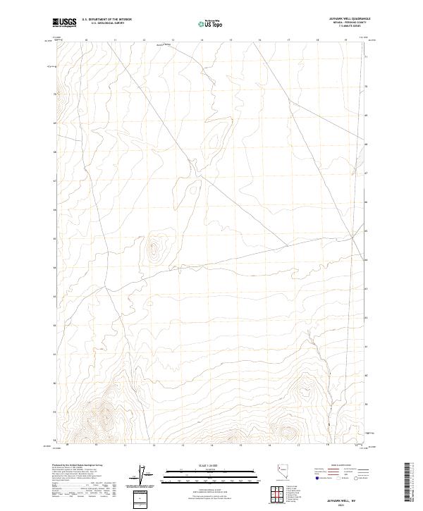 US Topo 7.5-minute map for Jayhawk Well NV
