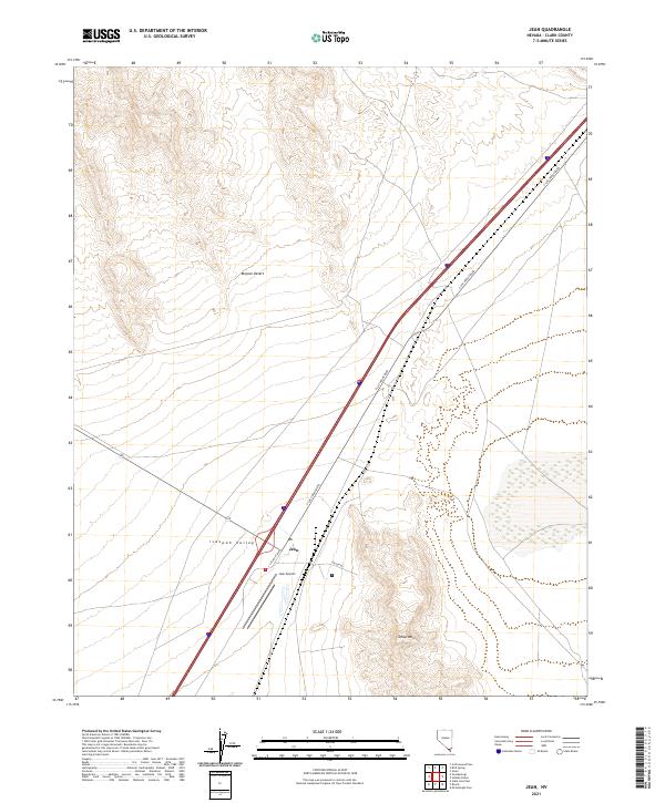US Topo 7.5-minute map for Jean NV