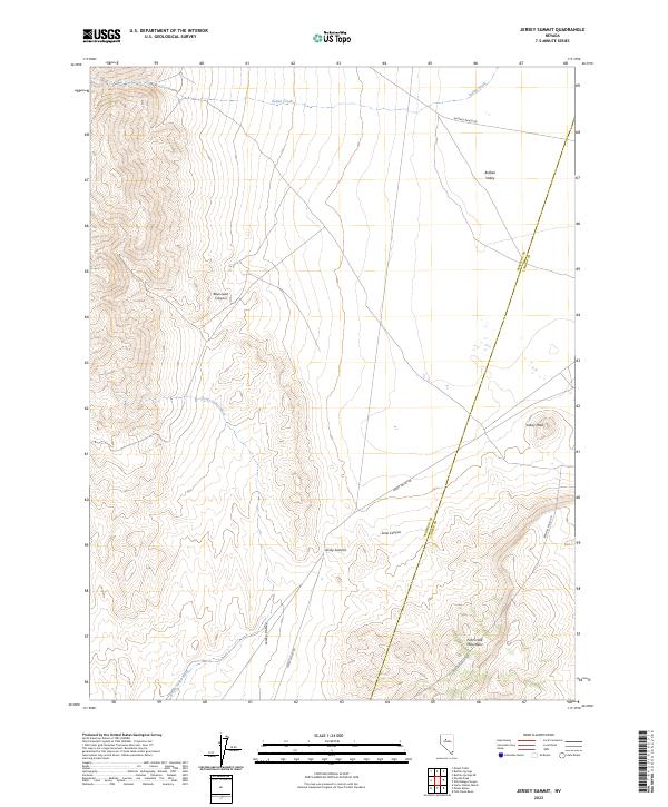 US Topo 7.5-minute map for Jersey Summit NV