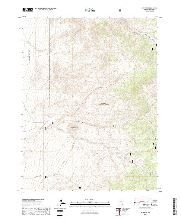 US Topo 7.5-minute map for Jet Spring NV