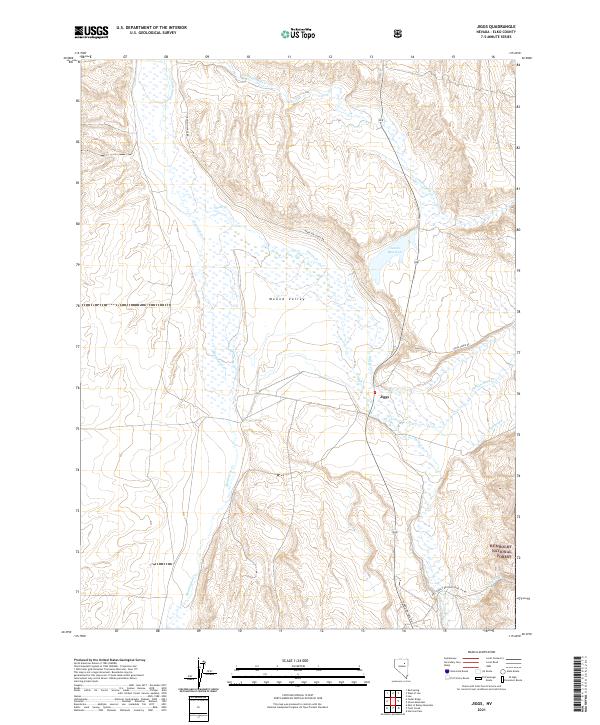 US Topo 7.5-minute map for Jiggs NV