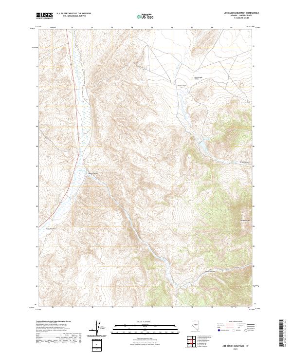 US Topo 7.5-minute map for Joe Eason Mountain NV