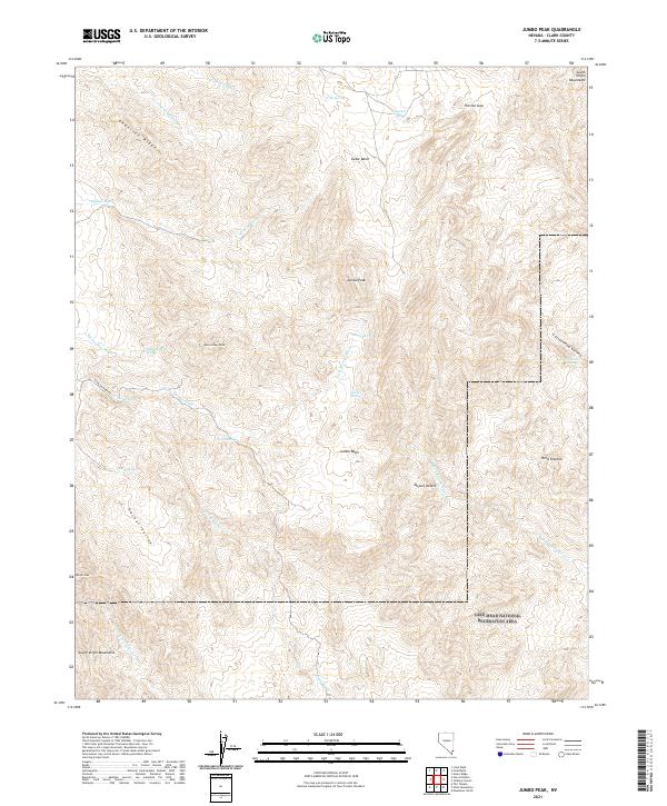 US Topo 7.5-minute map for Jumbo Peak NV