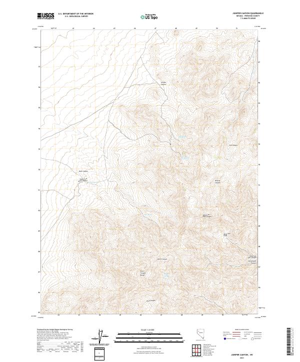 US Topo 7.5-minute map for Juniper Canyon NV