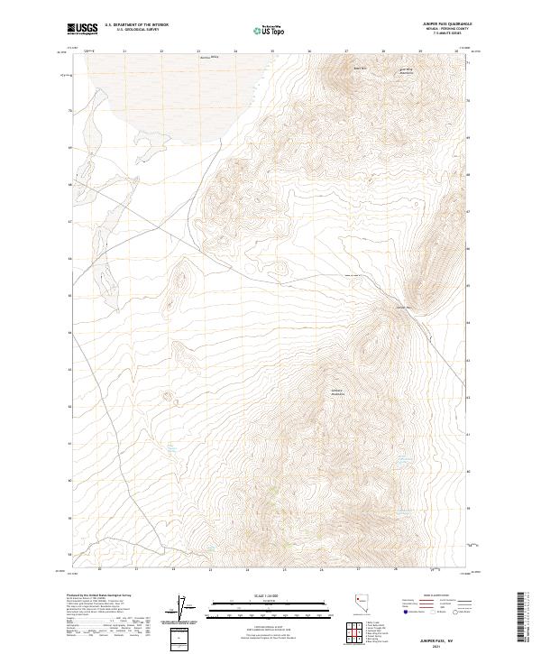 US Topo 7.5-minute map for Juniper Pass NV
