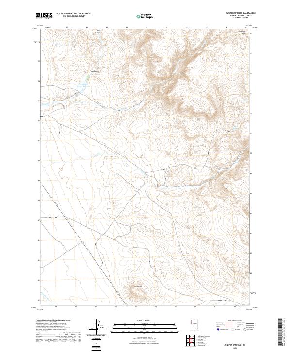 US Topo 7.5-minute map for Juniper Springs NV