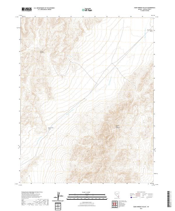 US Topo 7.5-minute map for Kane Springs Valley NV