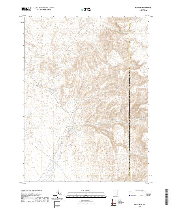 US Topo 7.5-minute map for Kenny Creek NV