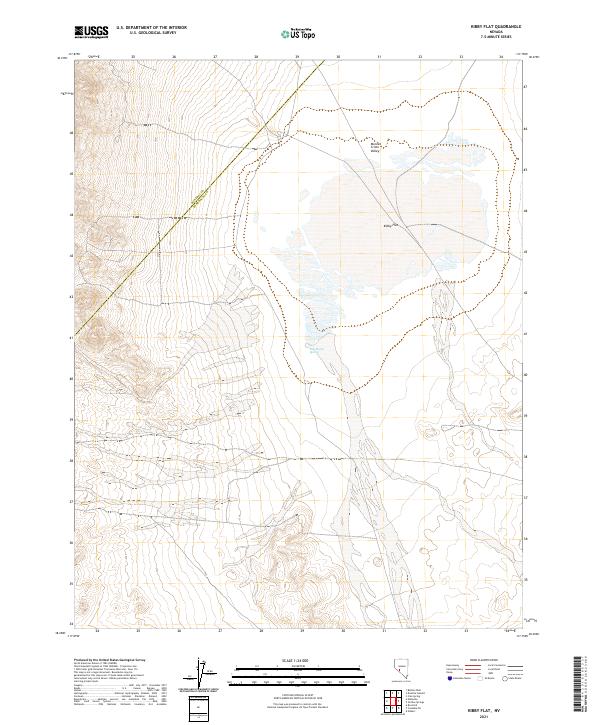US Topo 7.5-minute map for Kibby Flat NV